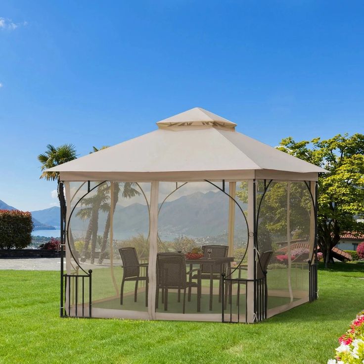 Premium Beige Gazebo